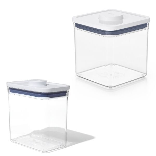 POP Container - Rectangle Short (1.7 Qt.) & POP Container - Big Square Short (2.8 Qt.) Bundle F0