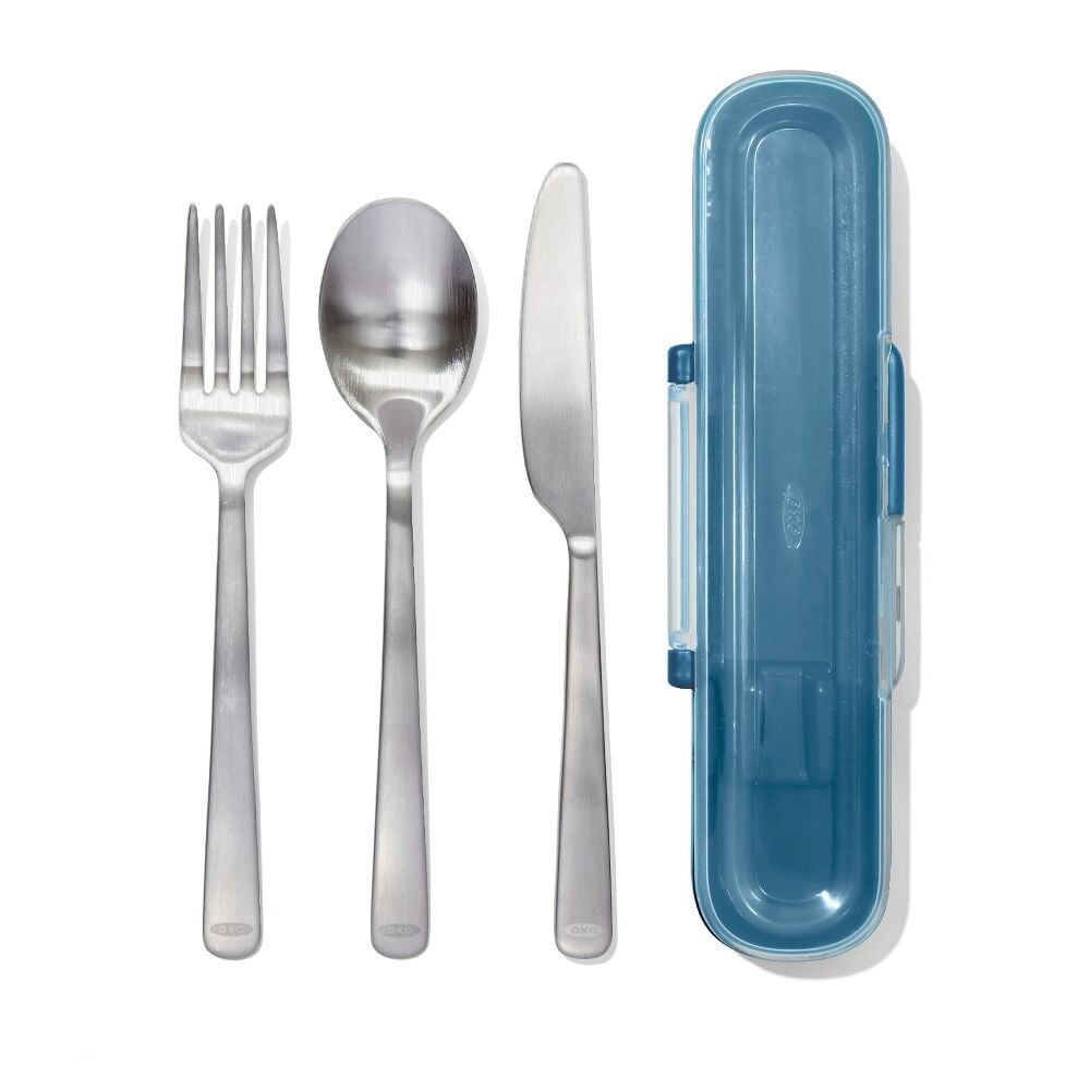 Prep & Go Stainless Steel Utensils With Case - Ocean Blue A7