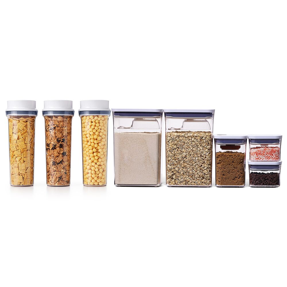 3 Piece Cereal Dispenser Set & 8-Piece POP Container Baking Set Bundle X1