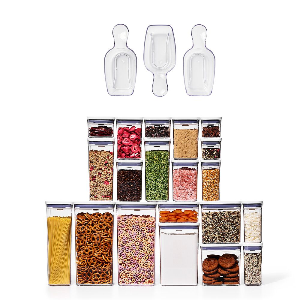 POP 3-Piece Scoop Set & 20-Piece POP Container Set Bundle N2
