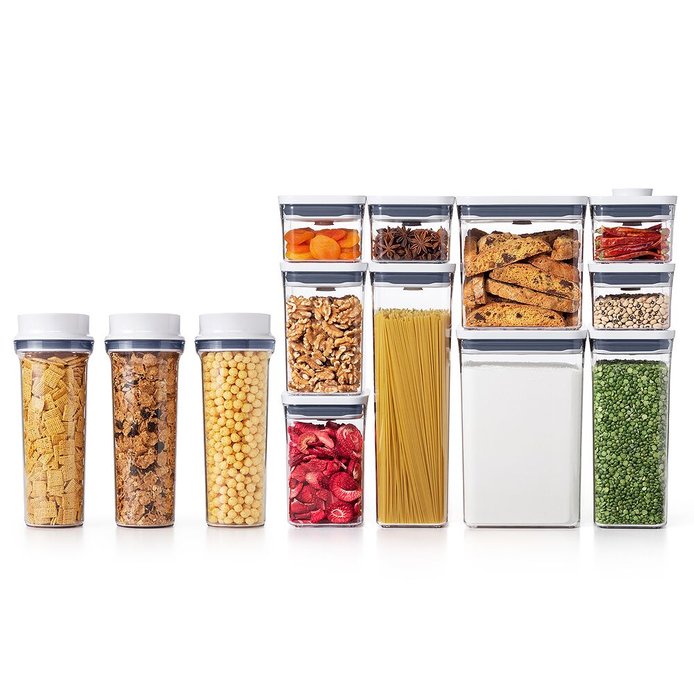 3 Piece Cereal Dispenser Set & 10-Piece POP Container Set Bundle V9
