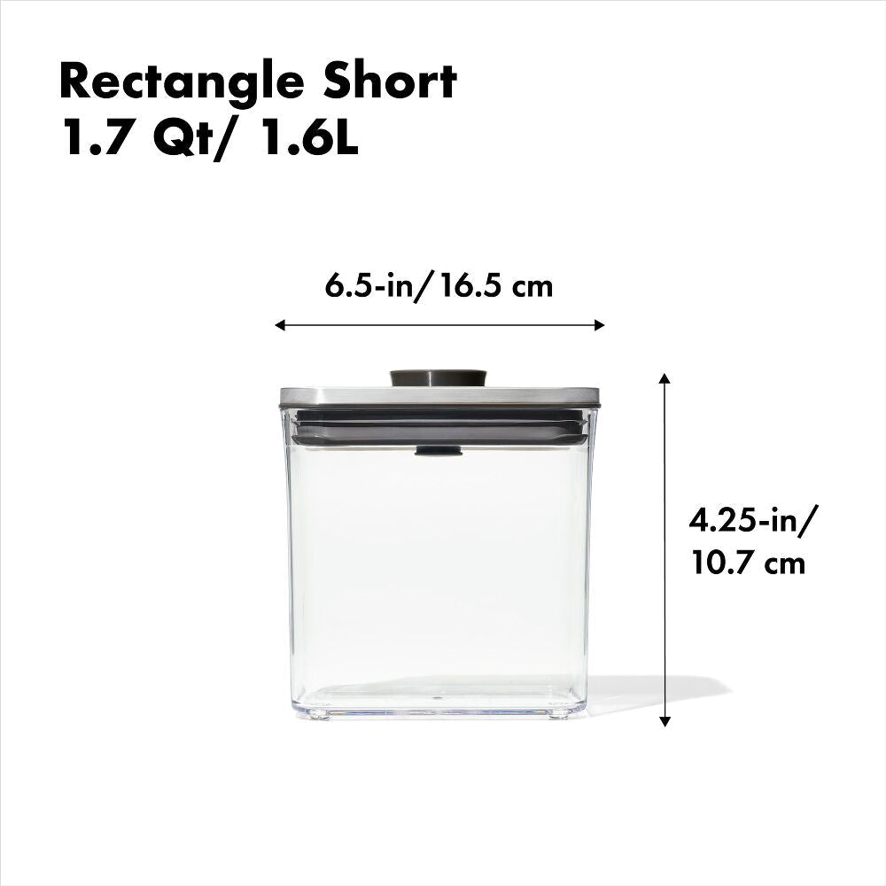 POP Container - Rectangle Short (1.7 Qt/1.6 L) - Matte Black I4