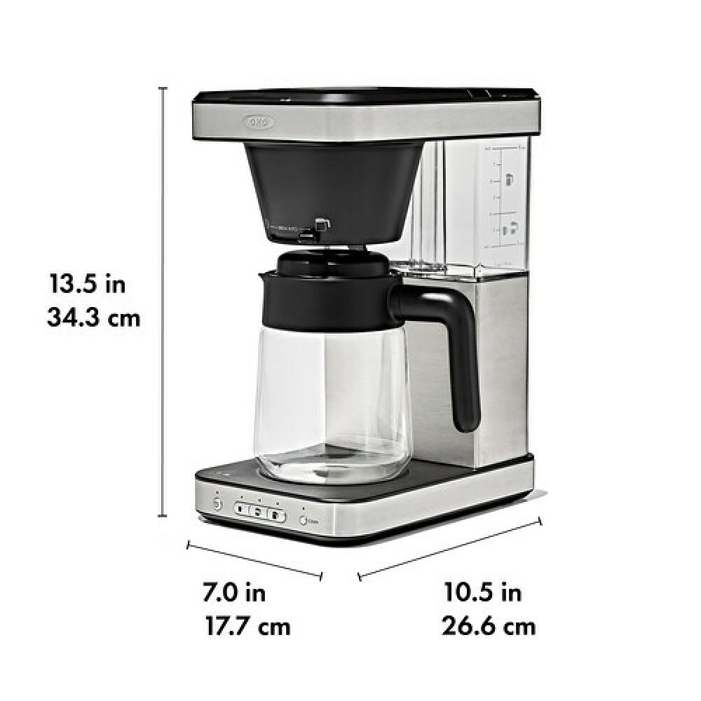 8-Cup Coffee Maker with Podless Single-Serve Function and Glass Carafe Q1