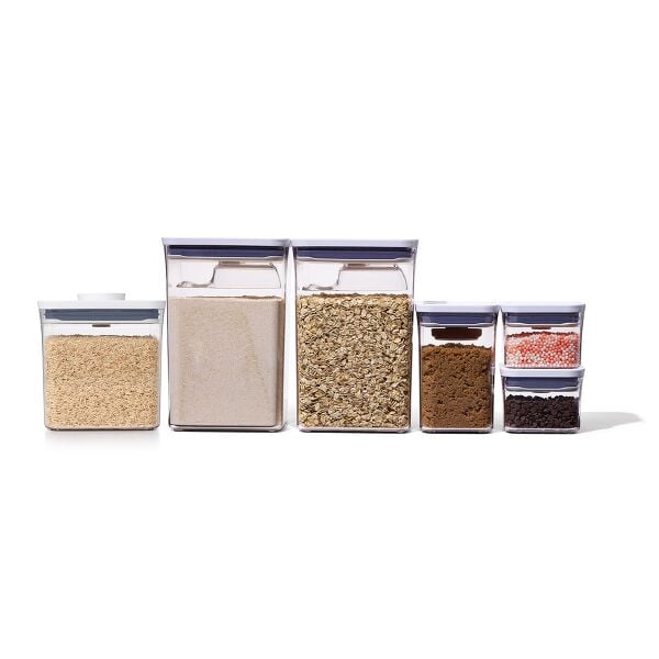 8-Piece POP Container Baking Set & POP Container - Big Square Short (2.8 Qt.) Bundle V6