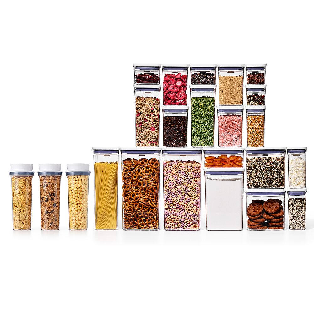 3 Piece Cereal Dispenser Set & 20-Piece POP Container Set Bundle N2
