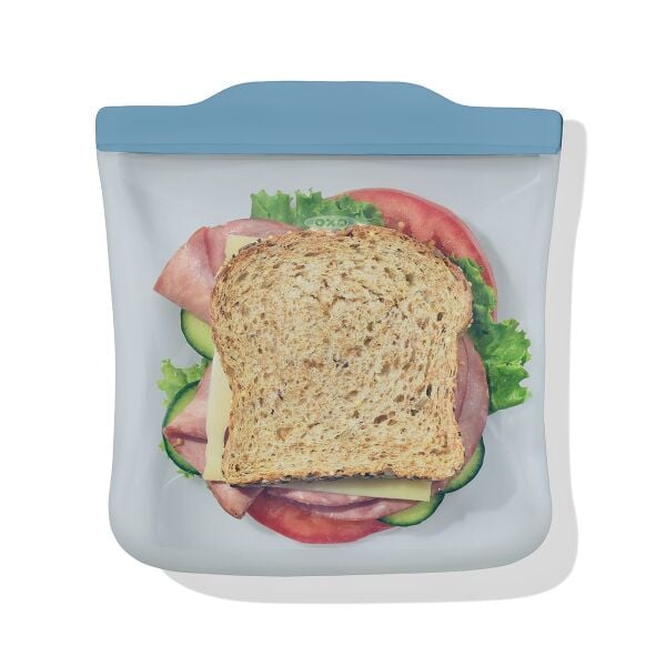 Silicone Reusable Bag Sandwich (28 oz) - Ocean Blue U2