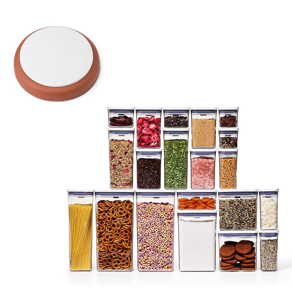POP Brown Sugar Keeper & 20-Piece POP Container Set Bundle C0