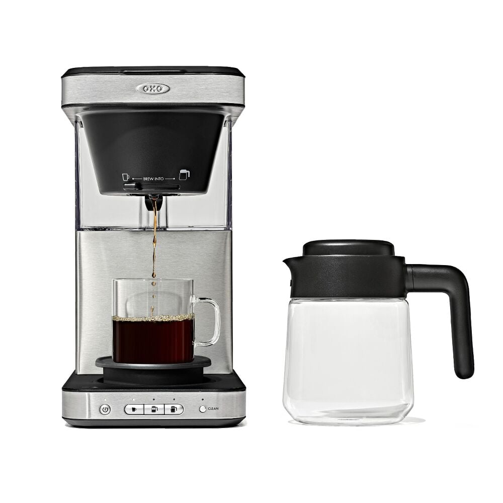 8-Cup Coffee Maker with Podless Single-Serve Function and Glass Carafe Q1