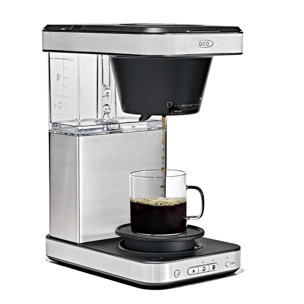 8-Cup Coffee Maker with Podless Single-Serve Function and Glass Carafe Q1