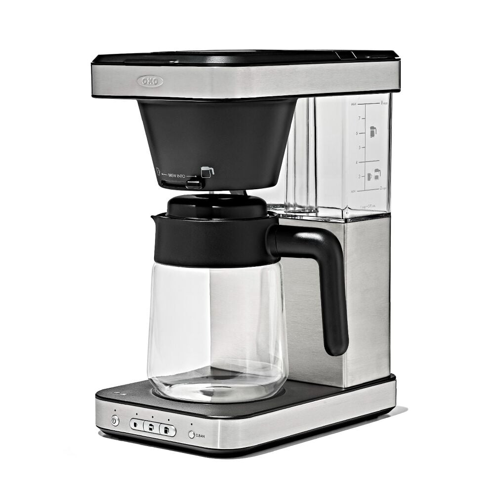 8-Cup Coffee Maker with Podless Single-Serve Function and Glass Carafe Q1