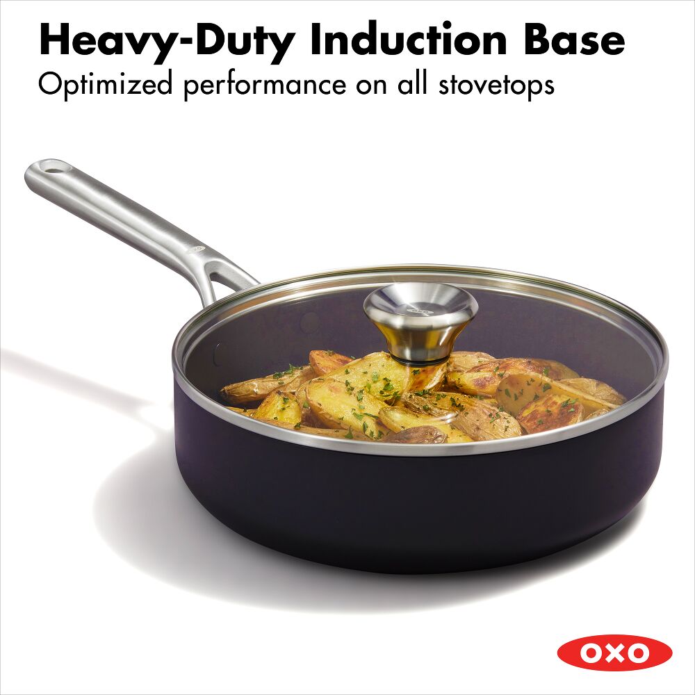 Ceramic Professional Non-Stick 3-Quart Sauté Pan with Lid A6
