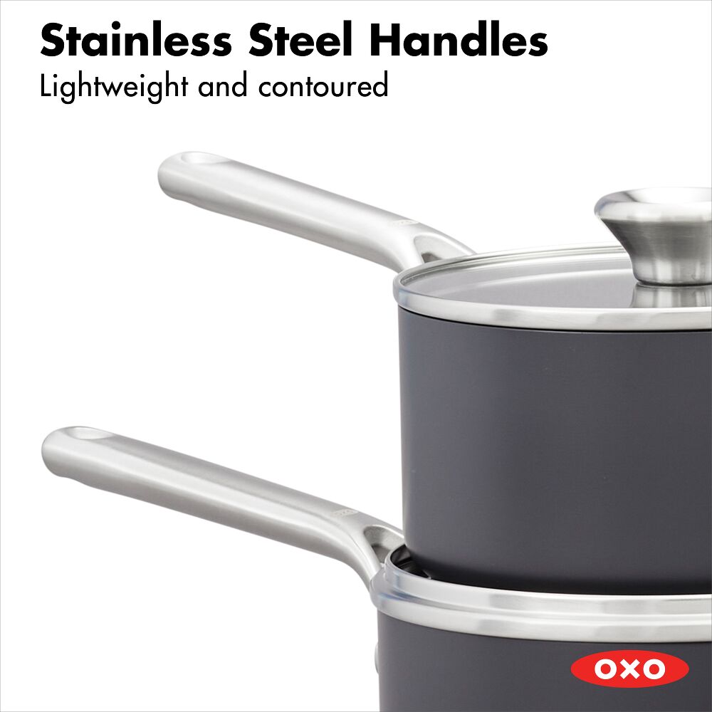 Ceramic Professional Non-Stick 4-Piece Saucepan Set (1.7 Qt & 2.3 Qt) G6