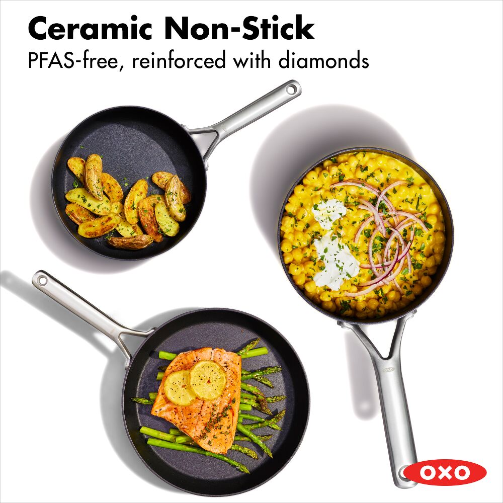 OXO Ceramic Professional Non-Stick 5-Piece Cookware Set U4