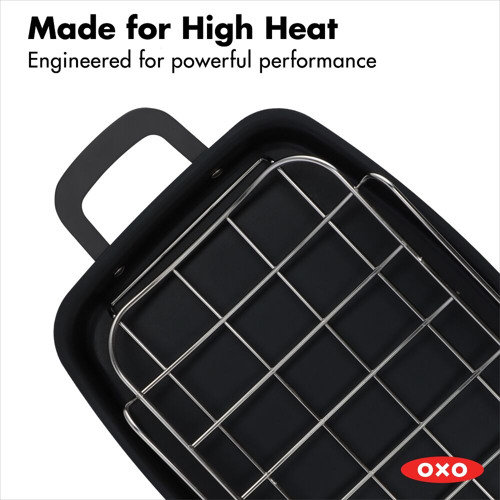 Carbon Steel Obsidian Series Roaster with Rack L7