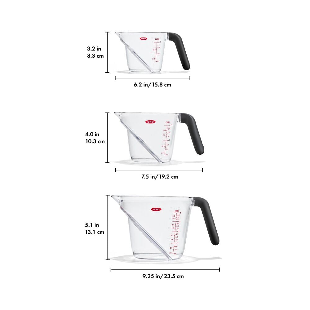 3 Piece Angled Measuring Cup Set D0