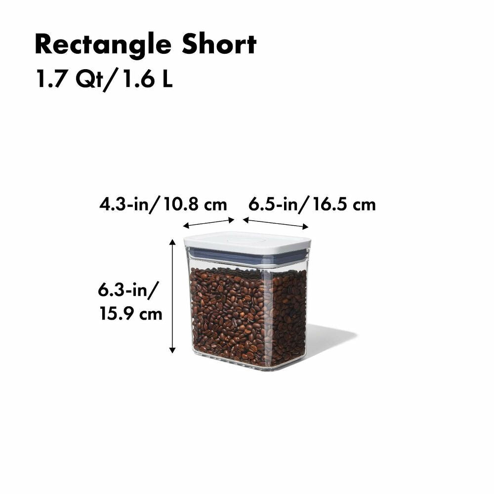 POP Container - Rectangle Short (1.7 Qt/1.6 L) - Matte Black I4