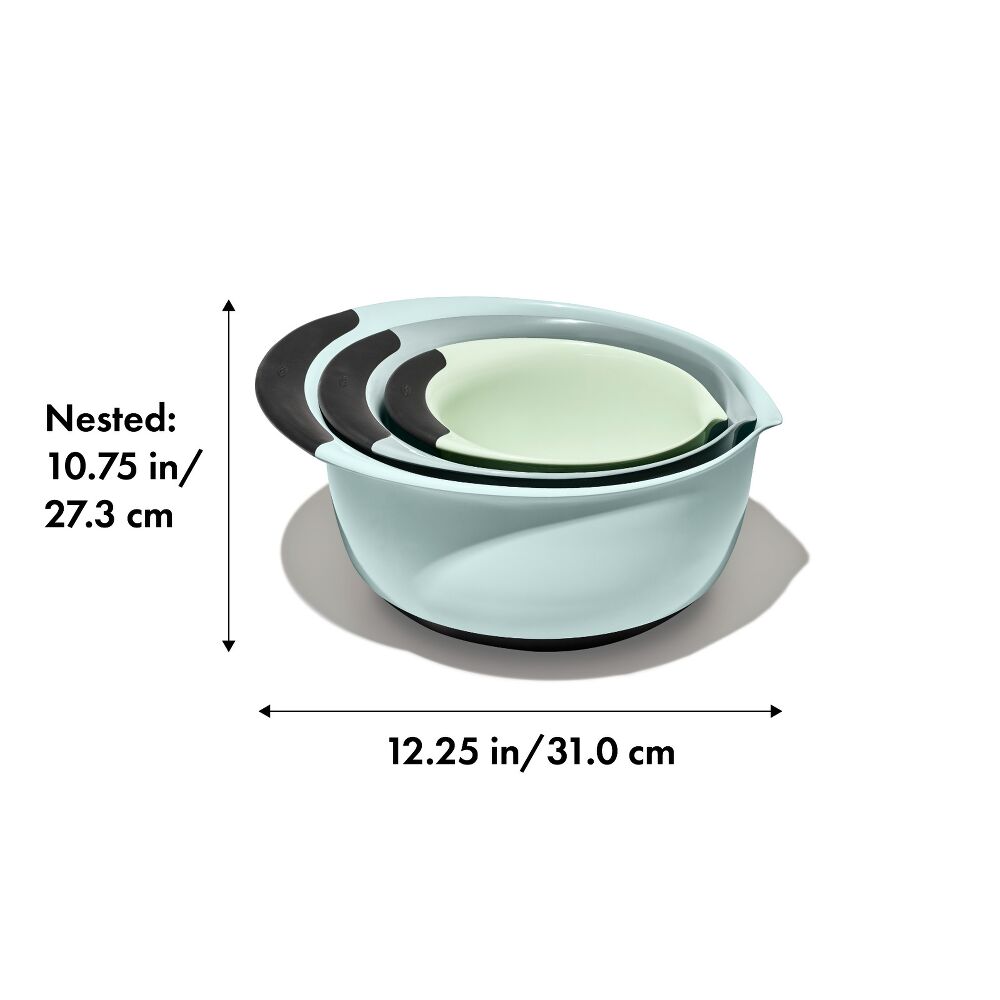 3 Piece Mixing Bowl Set - Cadet Blue, Tower Grey, Jade Z1