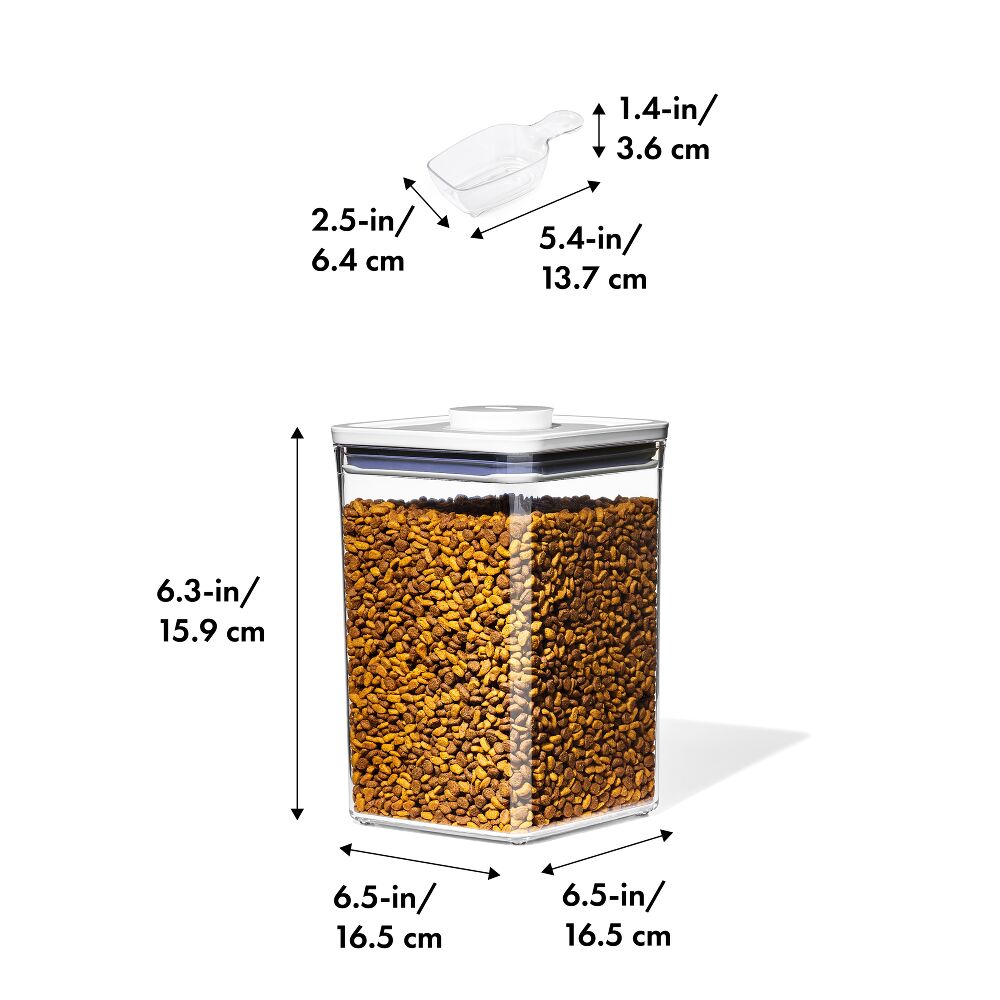 OXO Good Grips Pet POP Container – 4.4 Qt/4.2 L with Scoop W5