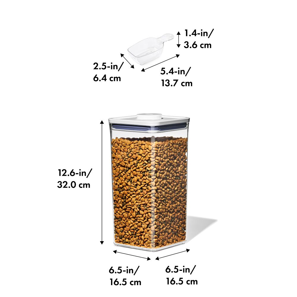 OXO Good Grips Pet POP Container – 6.0 Qt/5.7 L with Half Scoop E8