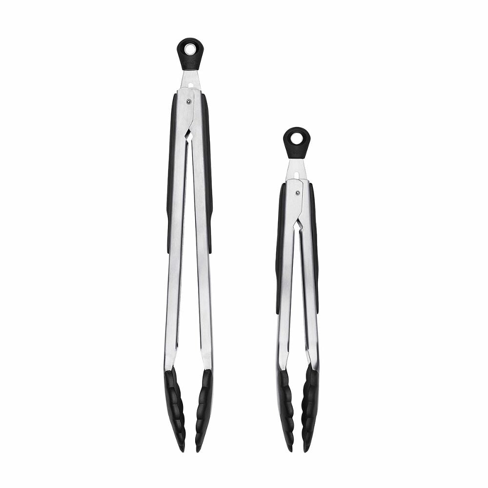 2-Piece Tongs with Nylon Heads Set J8