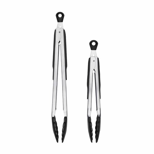 2-Piece Tongs with Nylon Heads Set J8