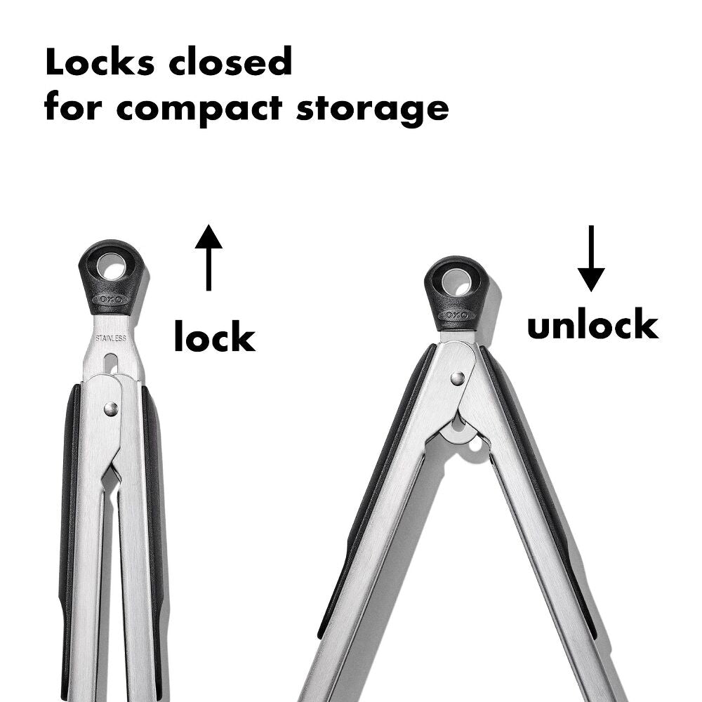 2-Piece Tongs with Nylon Heads Set J8