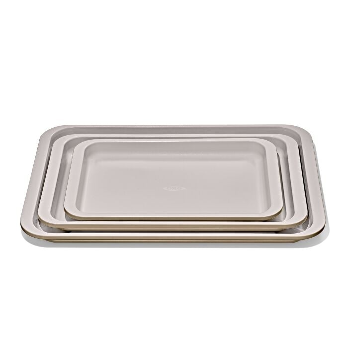 Non-Stick Pro Ceramic Coated Metal Bakeware 3 Pc Set O5