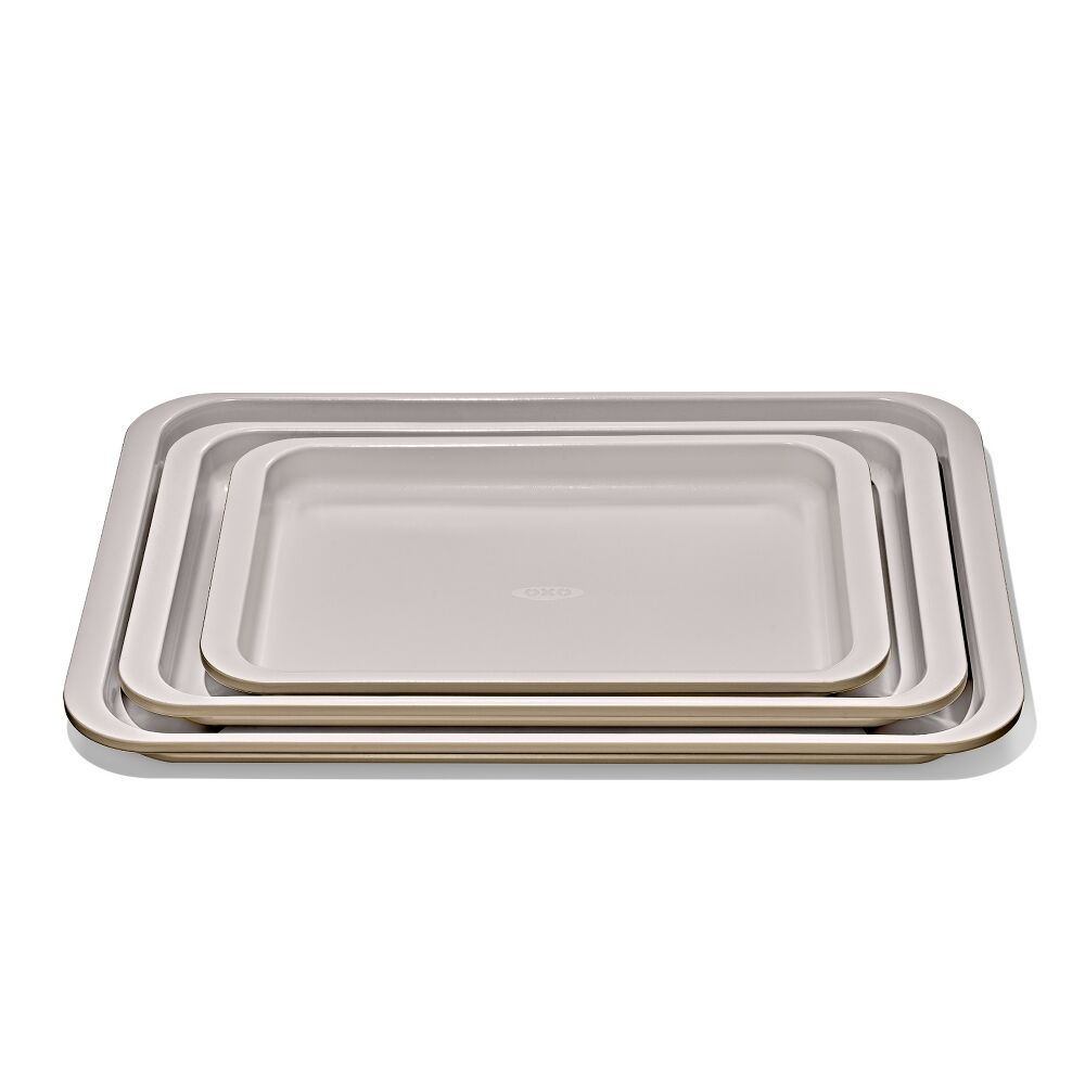 Non-Stick Pro Ceramic Coated Metal Bakeware 3 Pc Set O5