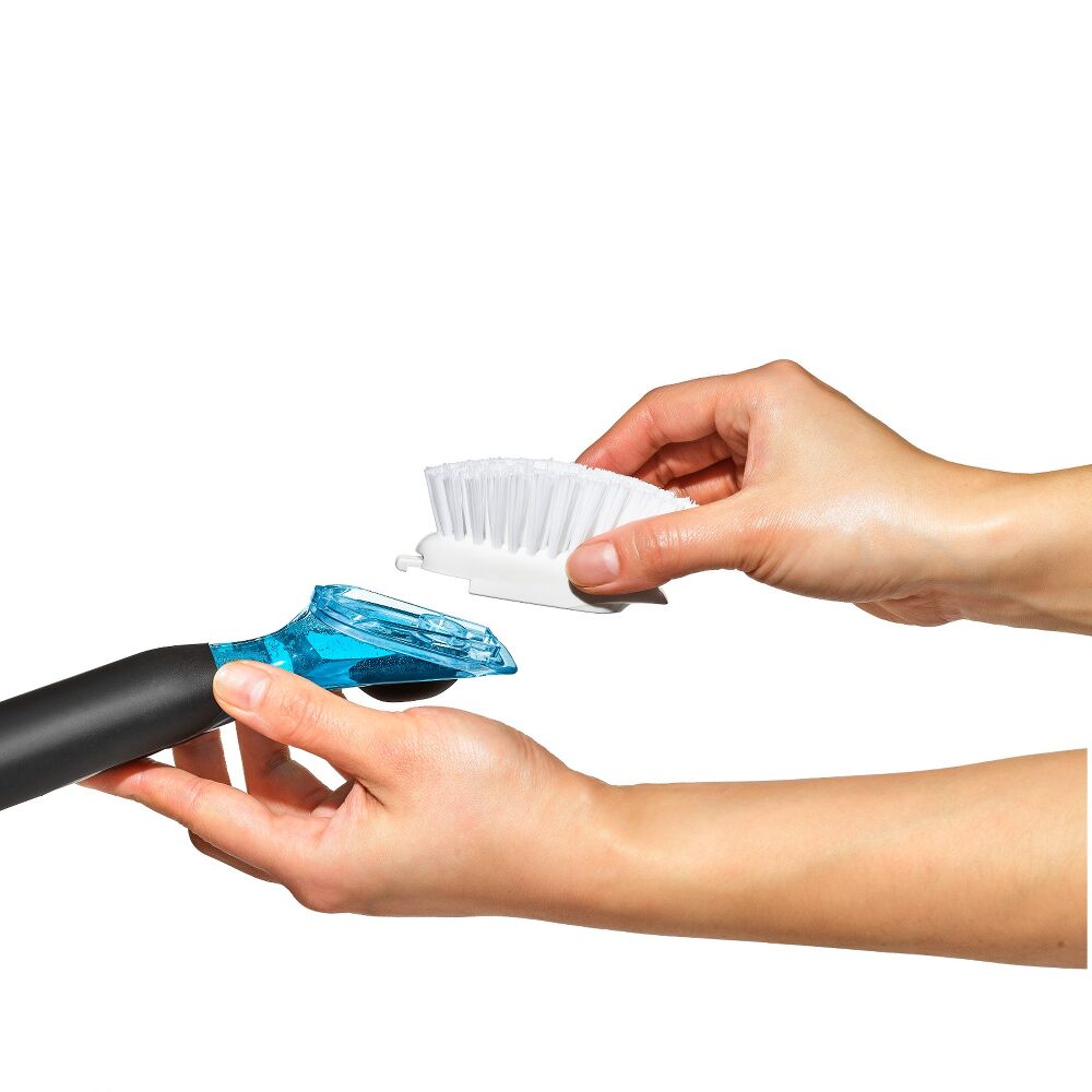 Soap Dispensing Dish Brush Storage Set O5