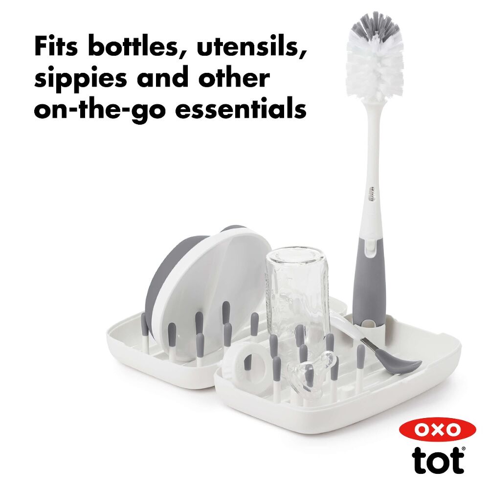 On-the-Go Drying Rack with Bottle Brush R6