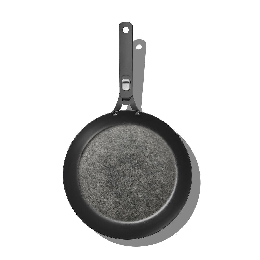 Outdoor 12-inch Carbon Steel Pan with Removable Handle R0