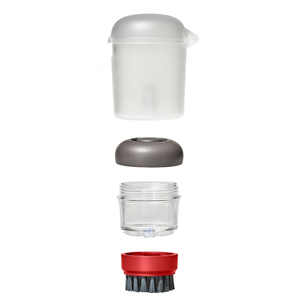 Outdoor Soap Dispensing Dish Brush with Storage Case R0
