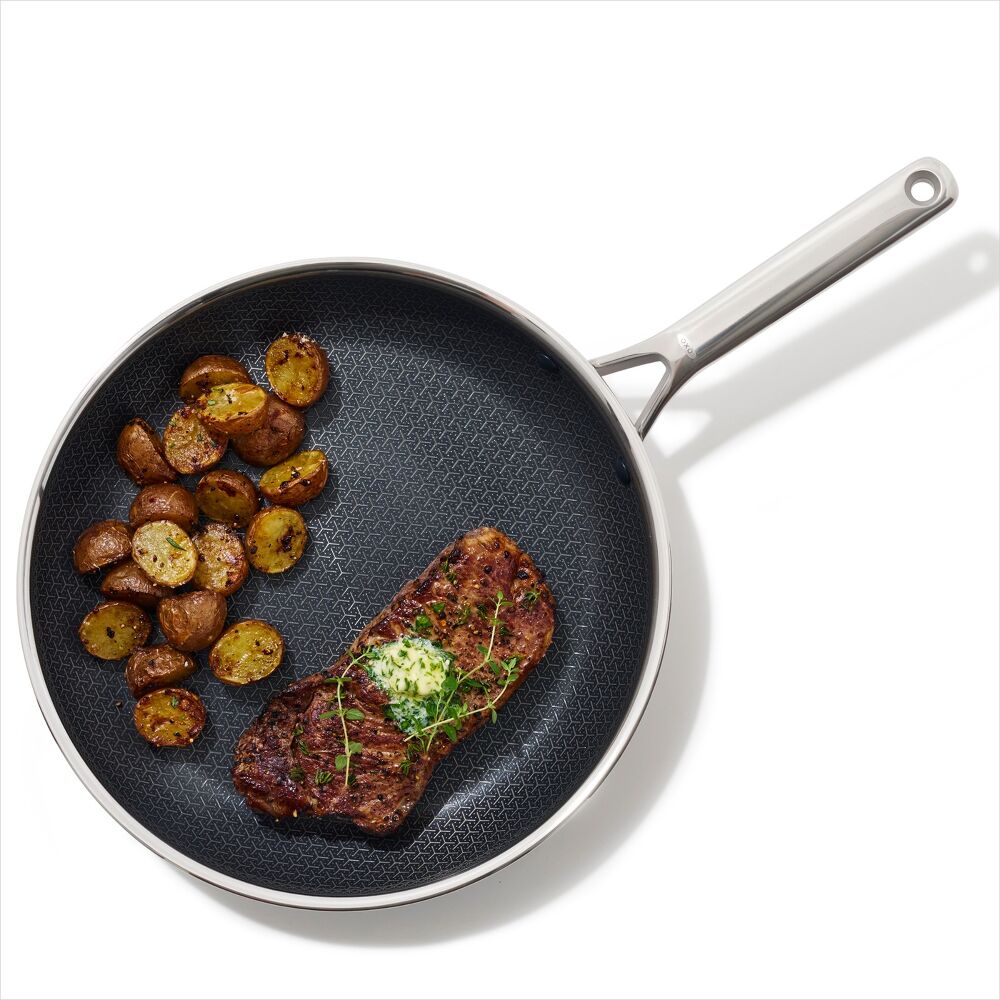 Trident Hybrid Non-Stick Stainless Steel 12 in Fry Pan I2