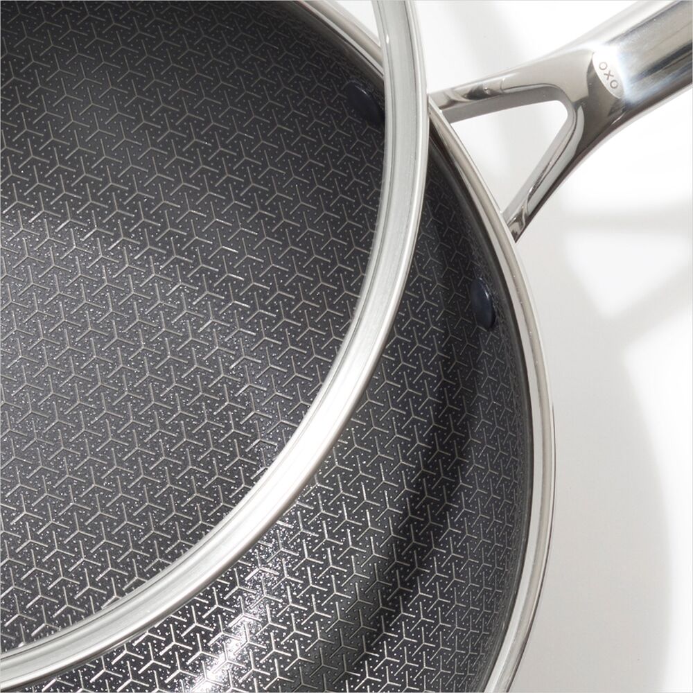 Trident Hybrid Non-Stick Stainless Steel 5 Qt Wok with Lid W4