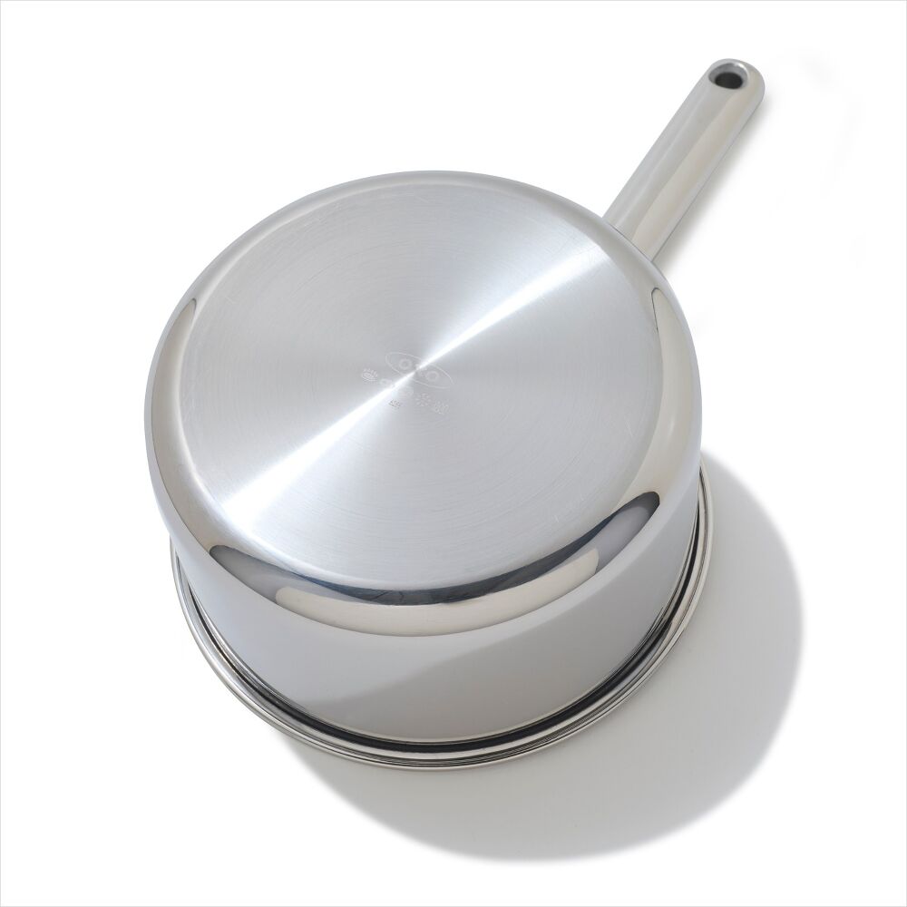 Trident Hybrid Non-Stick Stainless Steel 2.5 Qt Saucepan with Lid E1