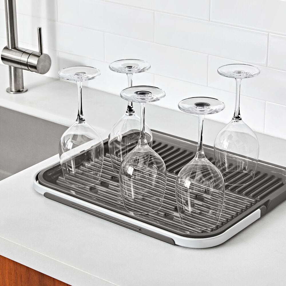 OXO Good Grips Compact Drying Rack with Dish Rest E3