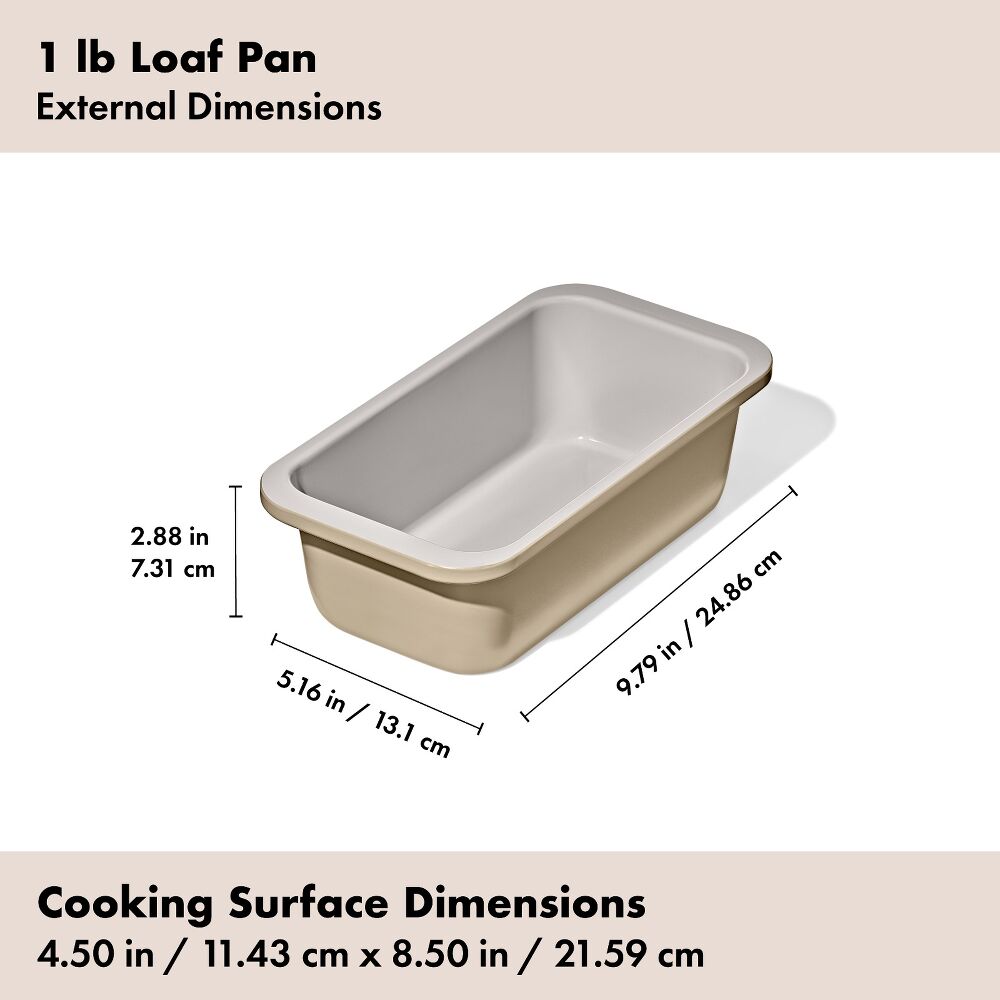 Non-Stick Pro Ceramic Coated Metal Bakeware 1 lb Loaf Pan B4