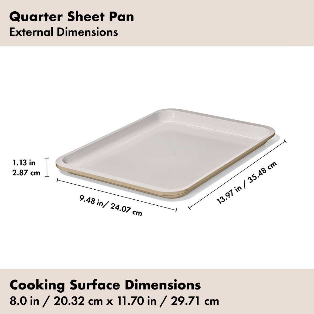 Non-Stick Pro Ceramic Coated Metal Bakeware Quarter Sheet Pan H1