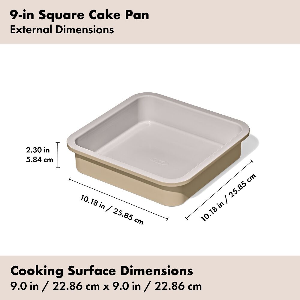 Non-Stick Pro Ceramic Coated Metal Bakeware 9” Square Cake Pan X1