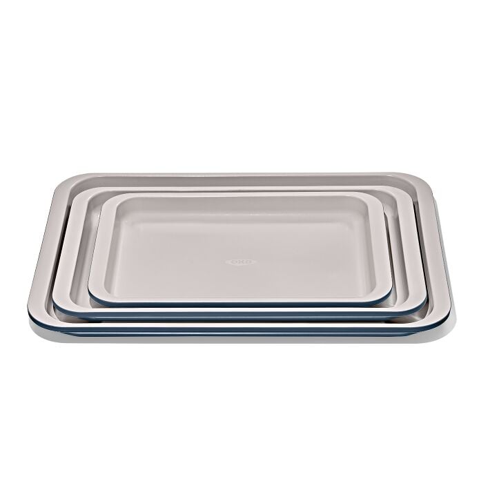 Non-Stick Pro Ceramic Coated Metal Bakeware 3 Pc Set O5