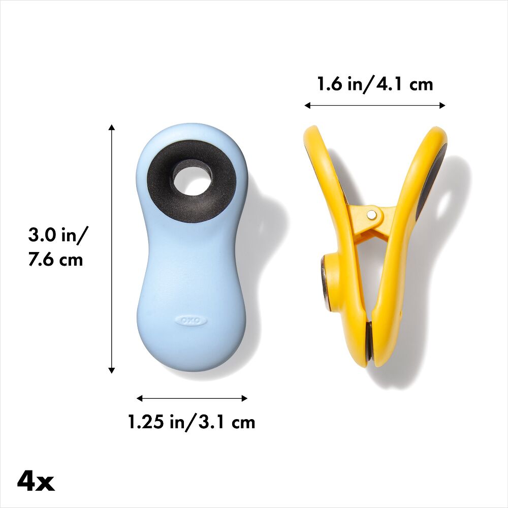 Magnetic All-Purpose Clips - 4-Pack - assorted colors T0