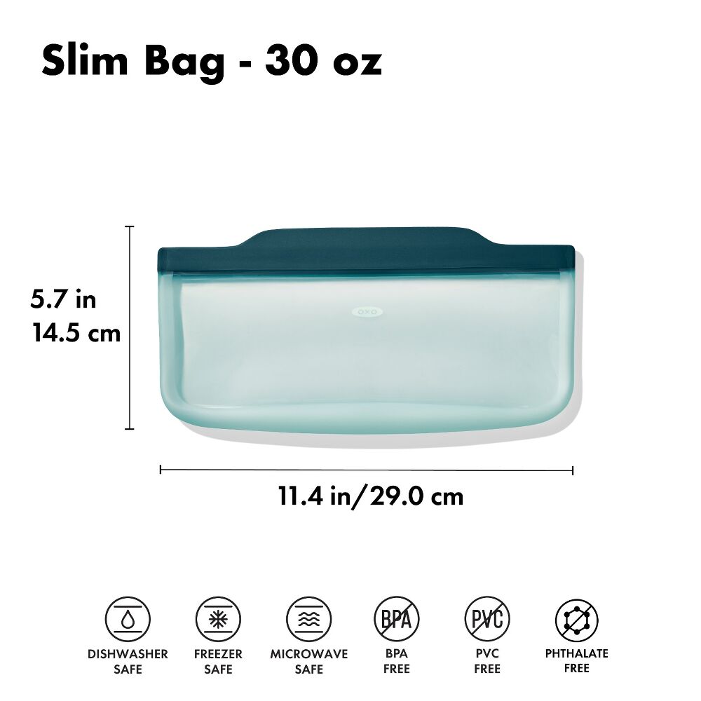 Silicone Reusable Bag - Slim Bag (20 oz) - Lagoon G8