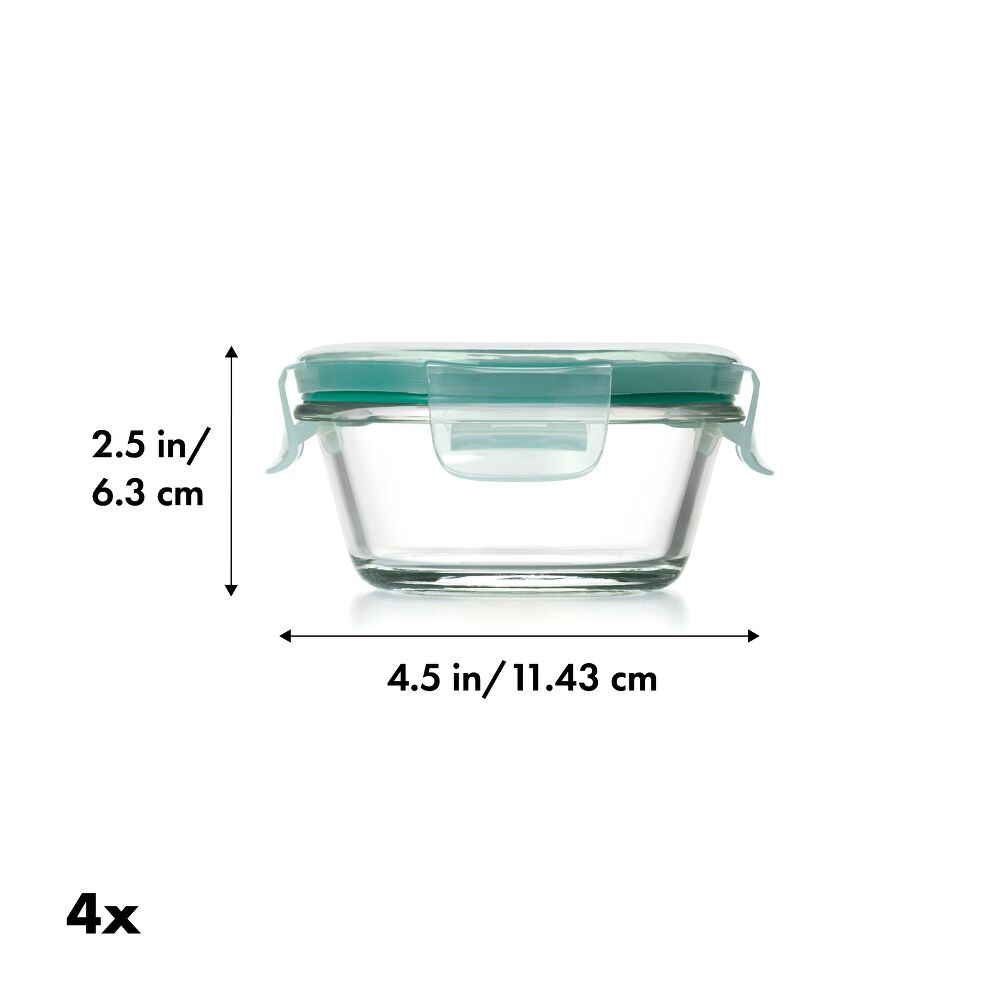 Smart Seal 8-Piece1 Cup Glass Round Container Set W0