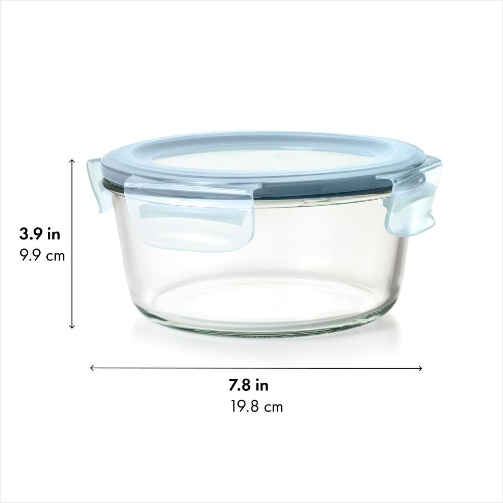 Smart Seal 7-Cup Glass Round Container - Arctic Blue X1