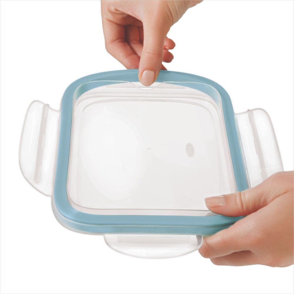 Smart Seal 1.6-Cup Glass Rectangle Container - Arctic Blue K8
