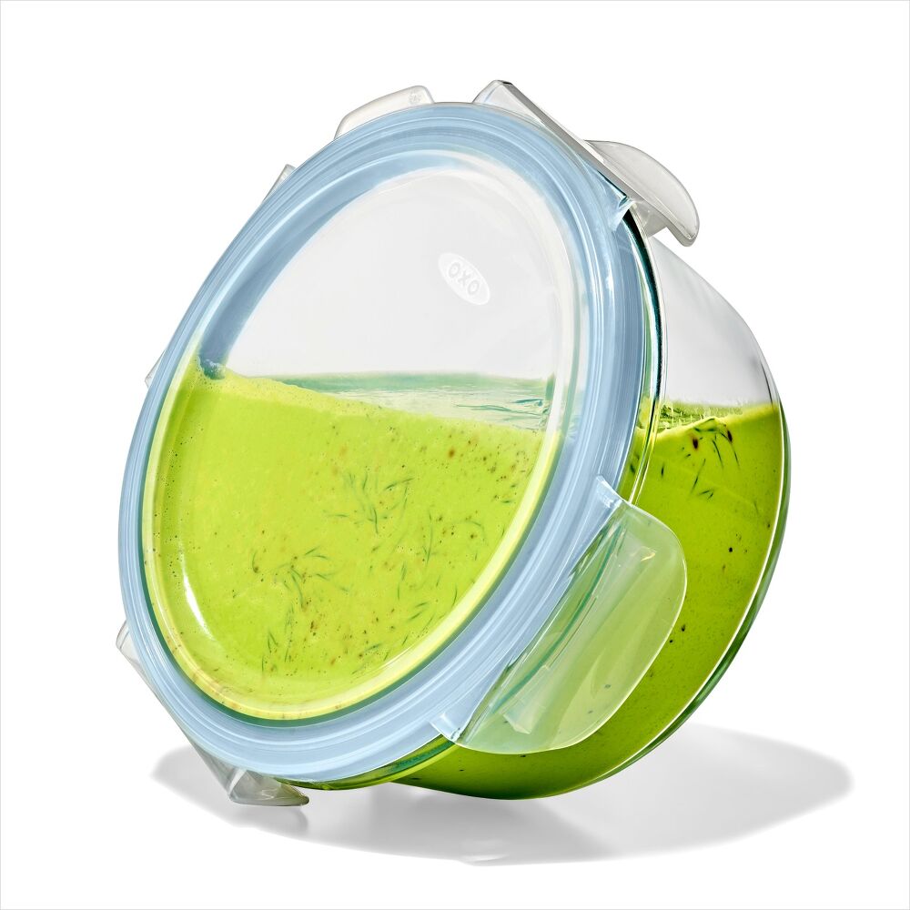 Smart Seal 7-Cup Glass Round Container - Arctic Blue X1