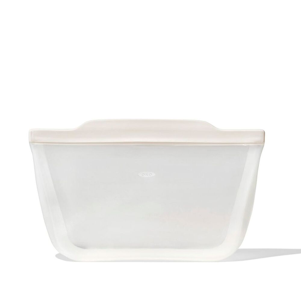 Silicone Reusable Bag - Stand-Up Half Gallon (64 oz) - Oat Z1