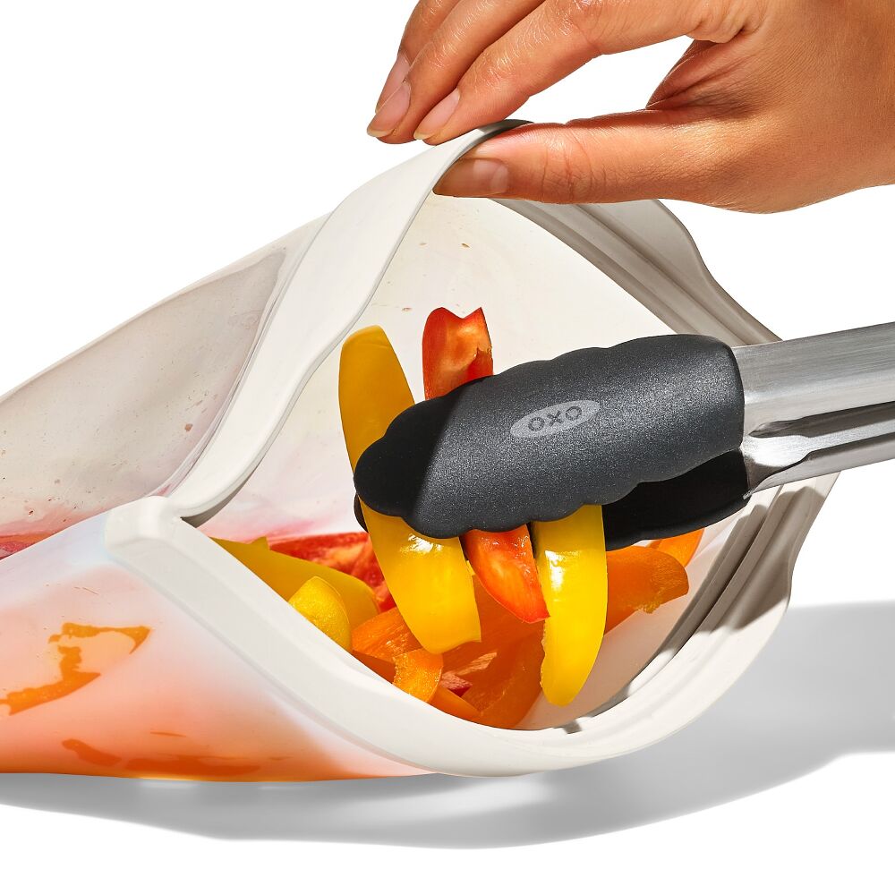 Silicone Reusable Bag - Stand-Up Half Gallon (64 oz) - Oat Z1