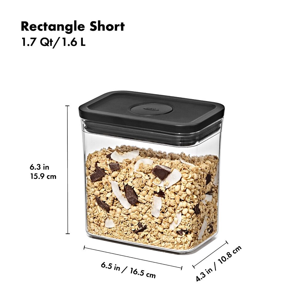 POP Container - Rectangle Short (1.7 Qt/1.6 L) - Matte Black I4