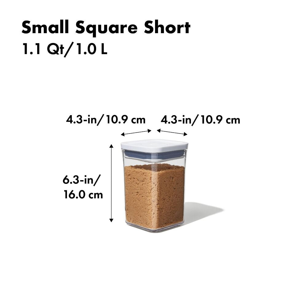 POP Container - Small Square Short (1.1 Qt/1.0 L) J9